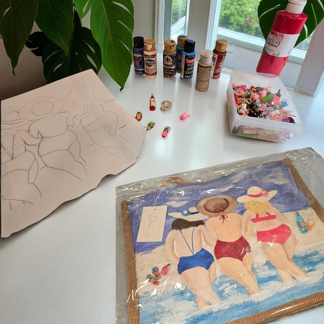 The Uncommon Journal | Behind the Scenes: How I Hand-Paint My Tote Bags