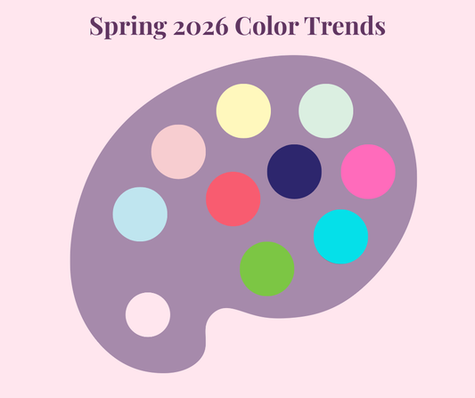 Palette of spring 2026 color trends