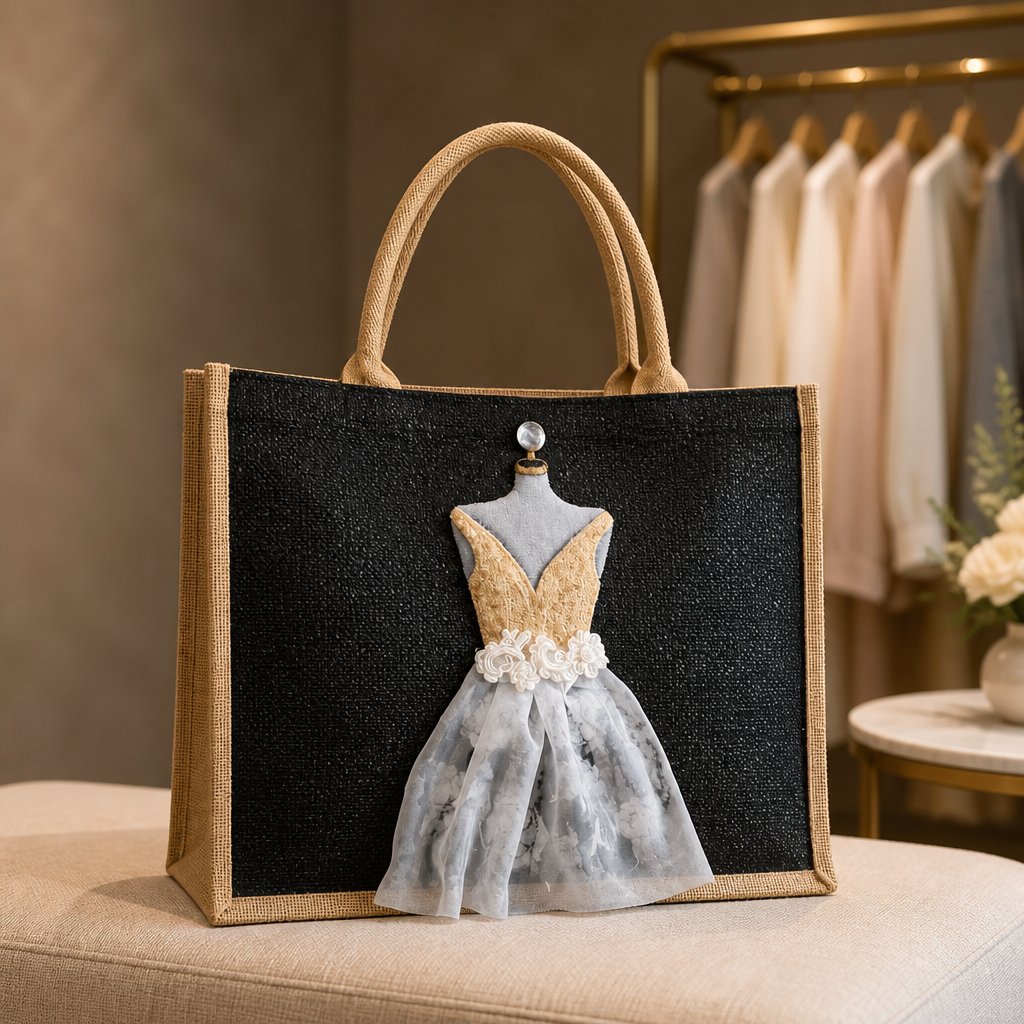 Collection image of a hand-painted wedding tote bag, from Dana's Uncommon Glass