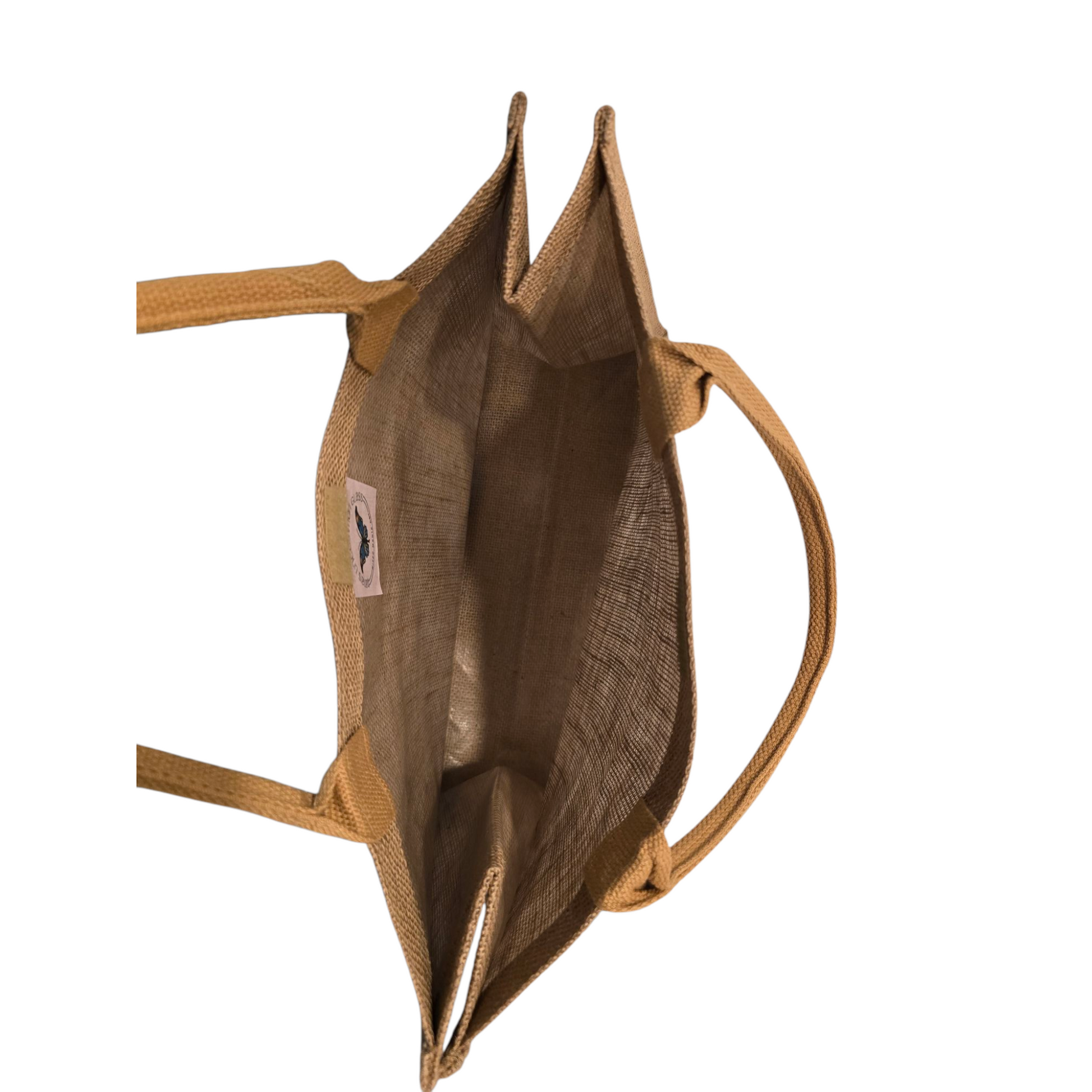 Festive-Hand-Painted-Tote, Pine-Branch-With-Ornament-Design, Unique-Artistic-Design