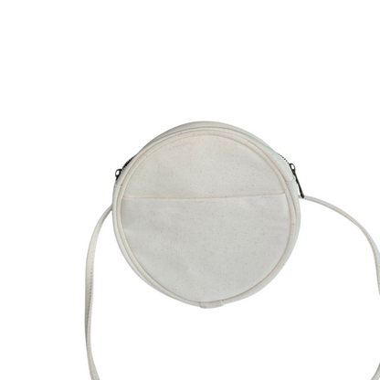 queen bee crossbody bag, bee crossbody purse, white bee purse, hand painted canvas crossbody bag