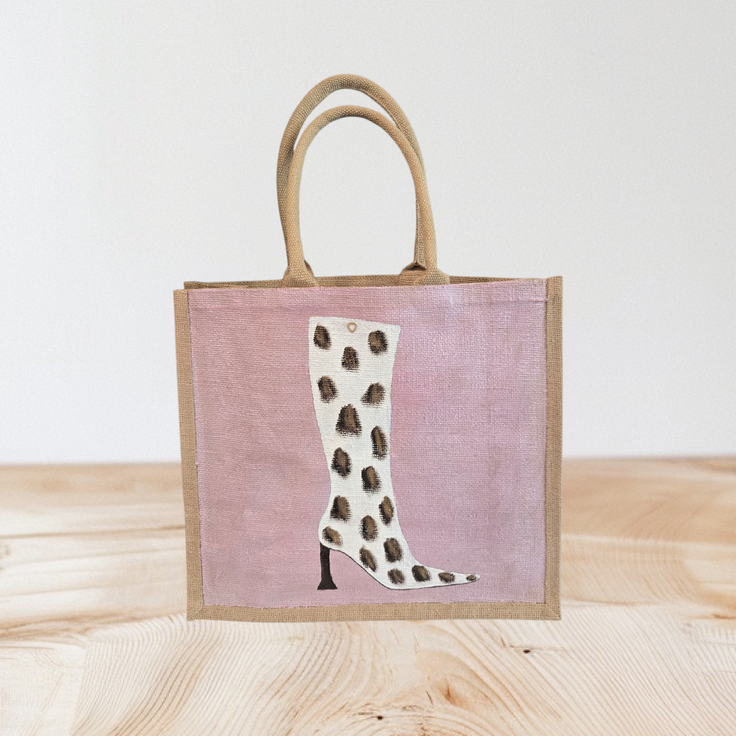Cow Print Boot Tote Bag