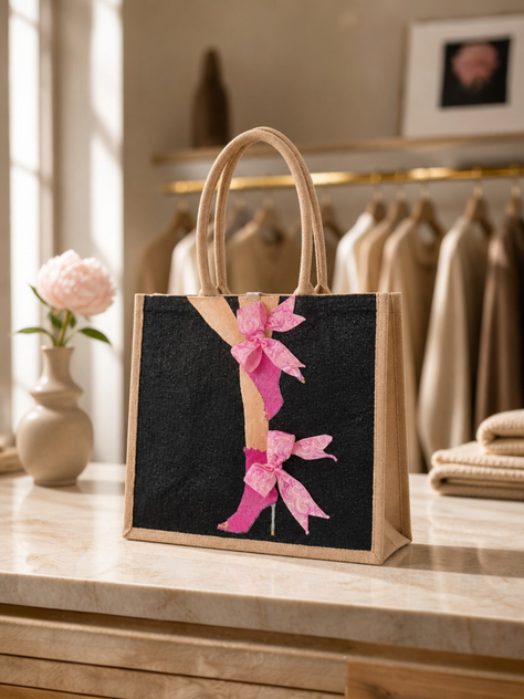 Hand-Painted Kicking Up Her Heels - Pretty In Pink Tote Bag