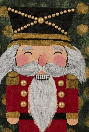 Hand-Painted Smiling Nutcracker Tote Bag