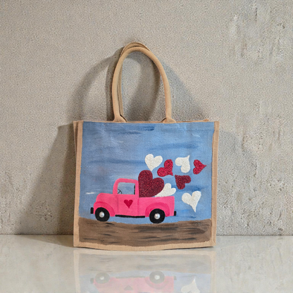 Hand Painted and embellished vintage truck with beads by Dana's Uncommon Glass