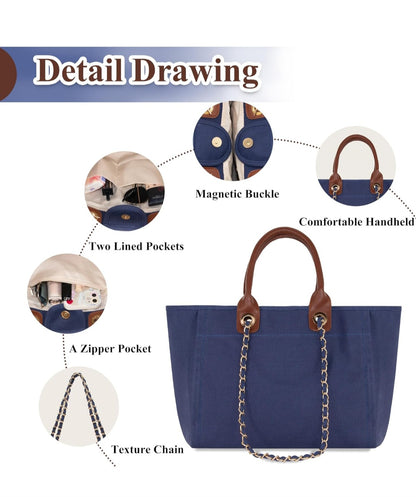 heart canvas purse, polka dot purse, blue canvas handbag, hand painted purse